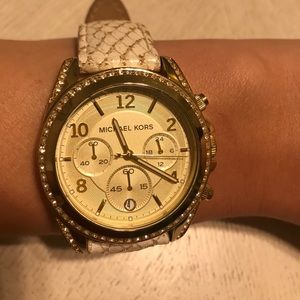 Michael Kors Watch - white and gold